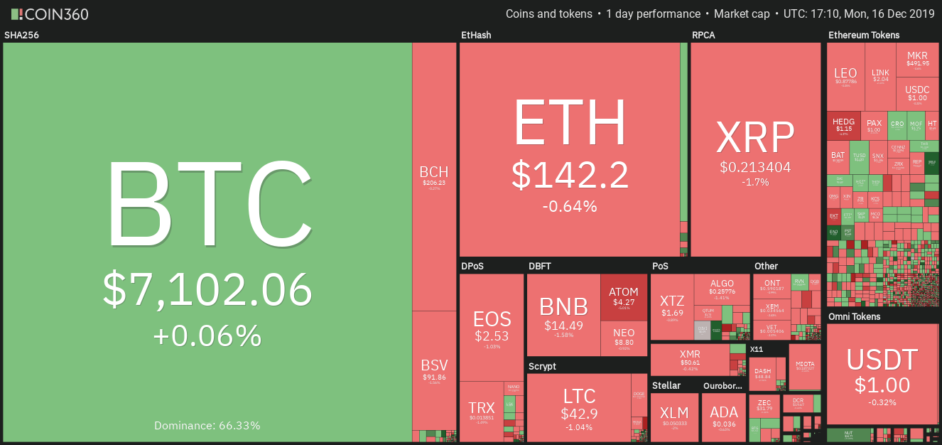 Daily cryptocurrency market performance