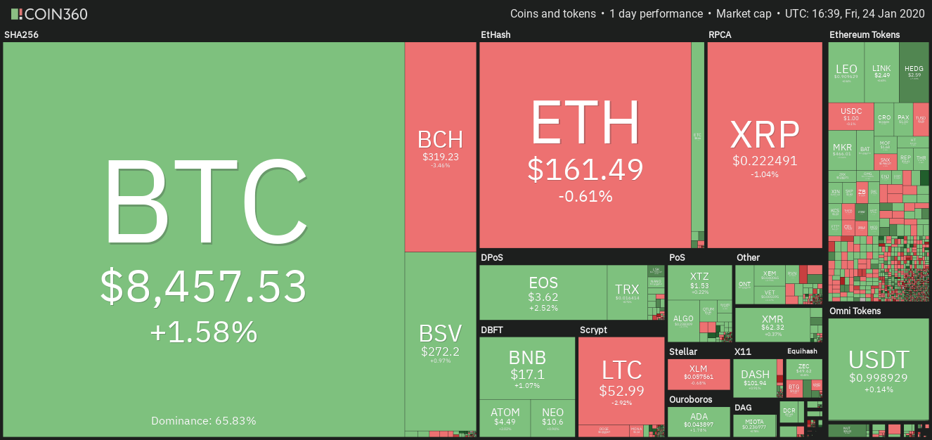 Daily cryptocurrency market performance