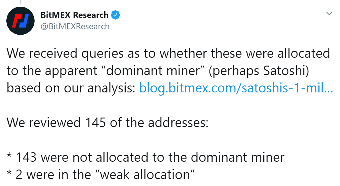BitMex Research Tweet. Source: Tweeter.