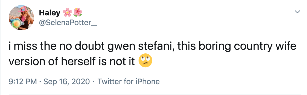 Gwen Stefani tweet 1.