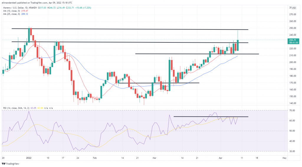 Biggest Movers: XMR Climbs to 4-Month High, Near Drops 10% Following Recent Gains