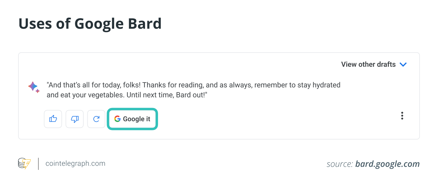 Uses of Google Bard