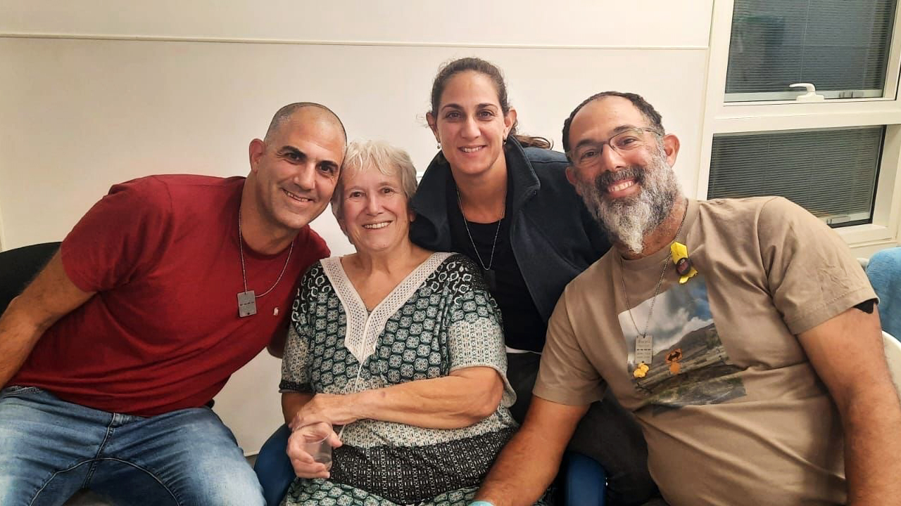 Margalit Moses, who was held hostage by Hamas from Oct. 7 to Nov. 24, reunited with her three children in Israel.