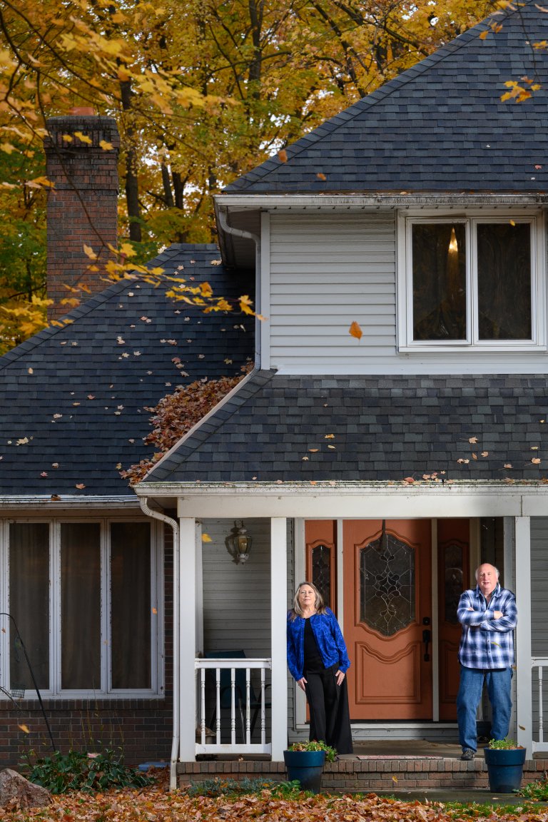 Cindy and Steve Bernardy at their home in Wooster, OH.