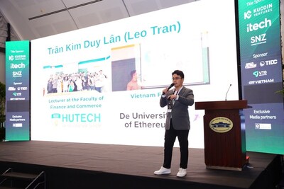 Trần Kim Duy Lân, Lecturer of HUTECH University, delivering insights on “Advancing Web3 Adoption in Education in Vietnam”