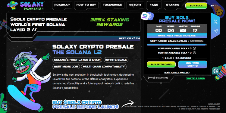 Welke crypto vandaag kopen? Solaxy!