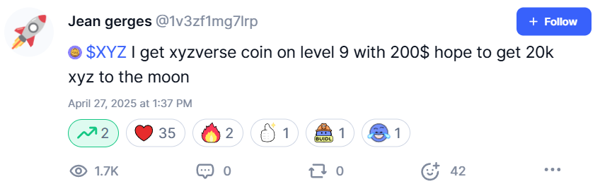 How a 0 stake in XYZVerse might transform over time - 2
