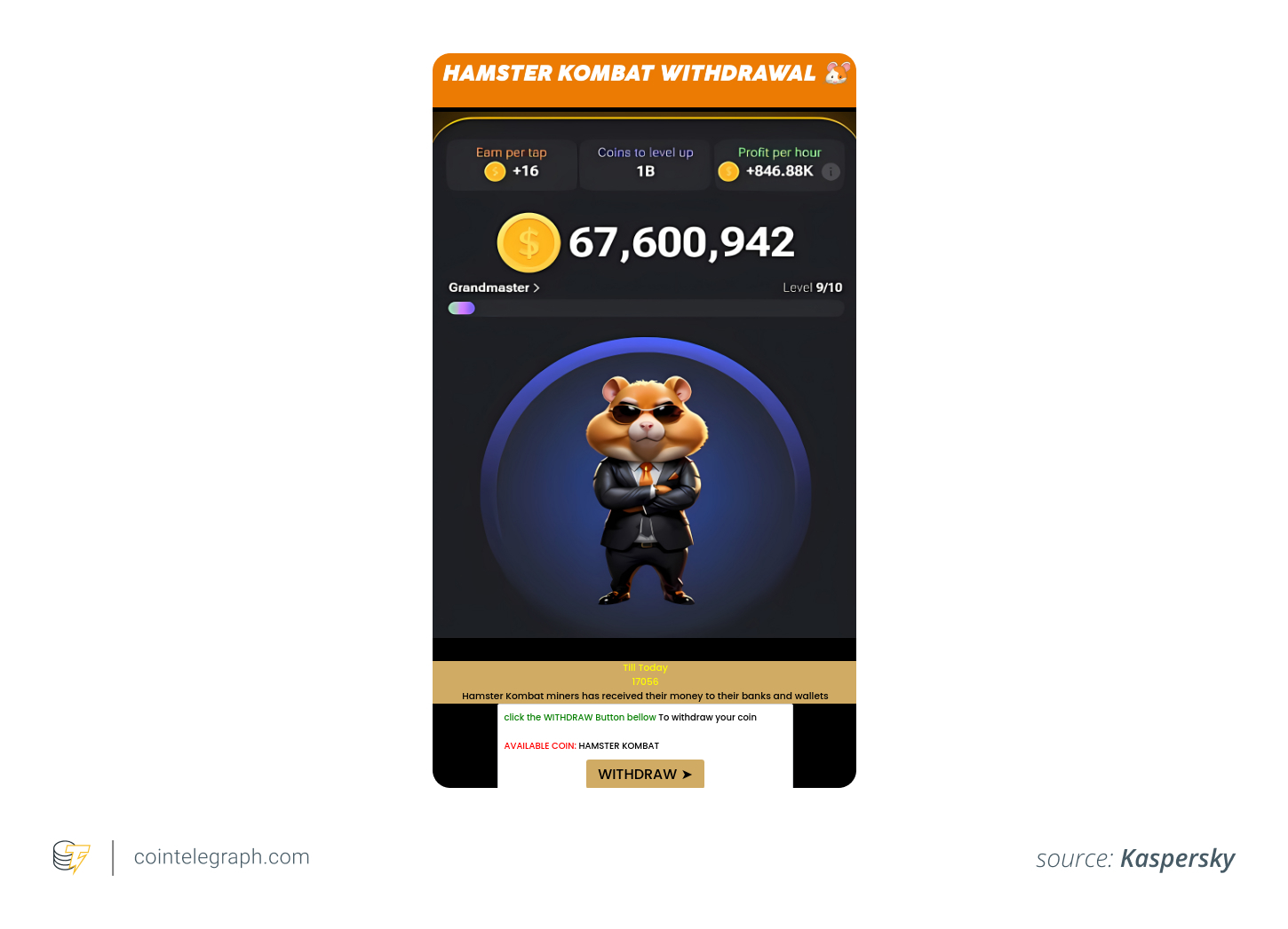 Fake Hamster Kombat withdrawal