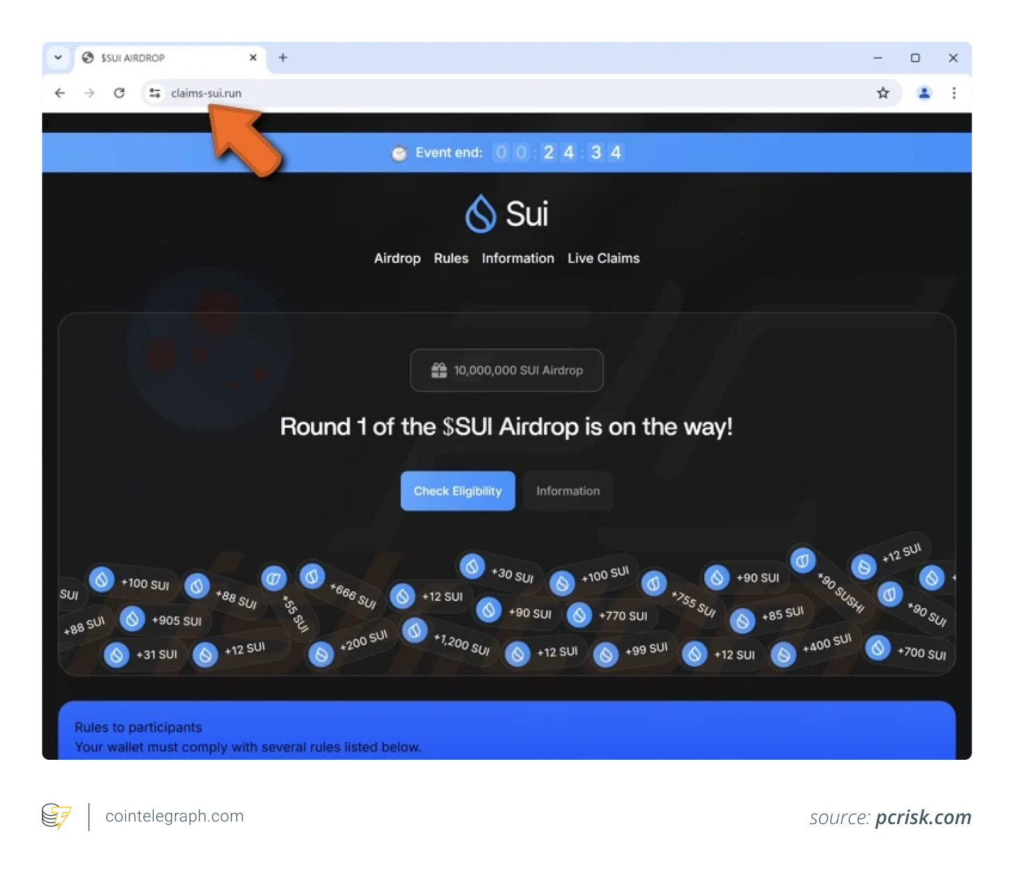 fake sui airdrop