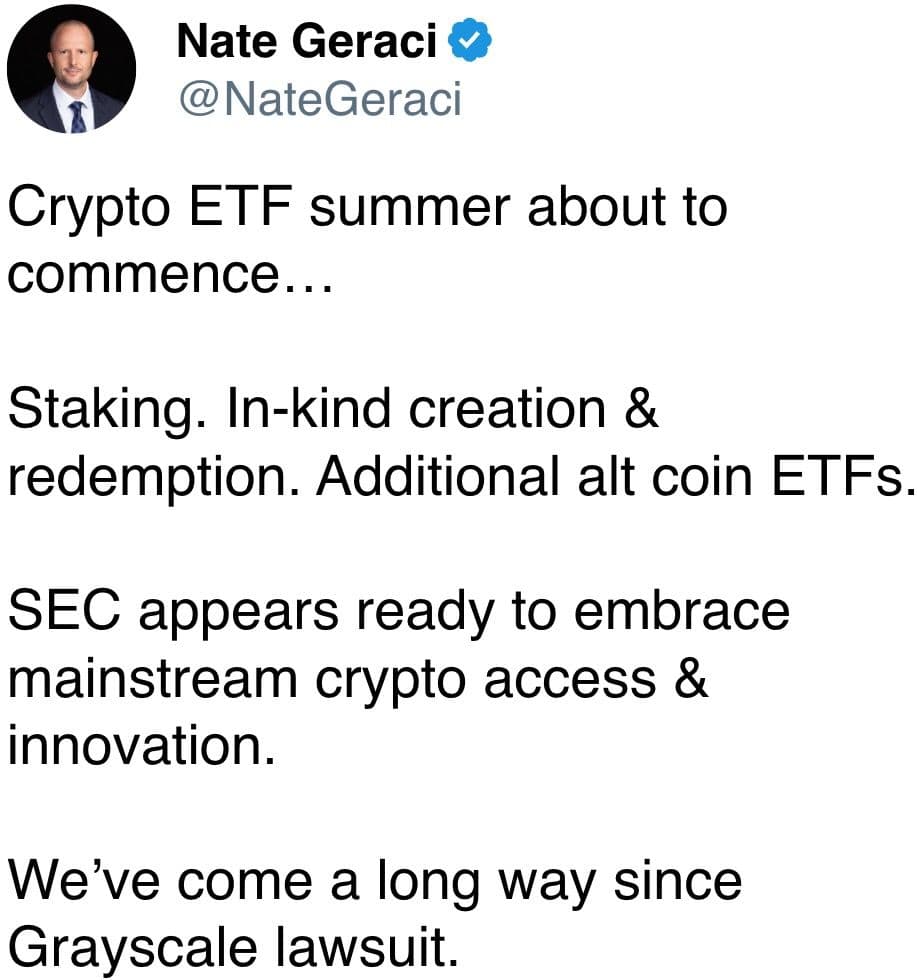 Crypto ETF summer about to commence…