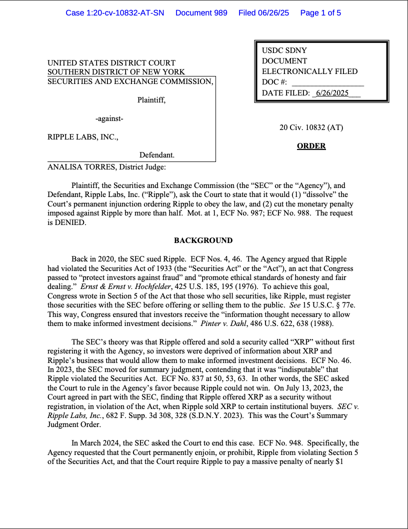 Law, Ripple, SEC