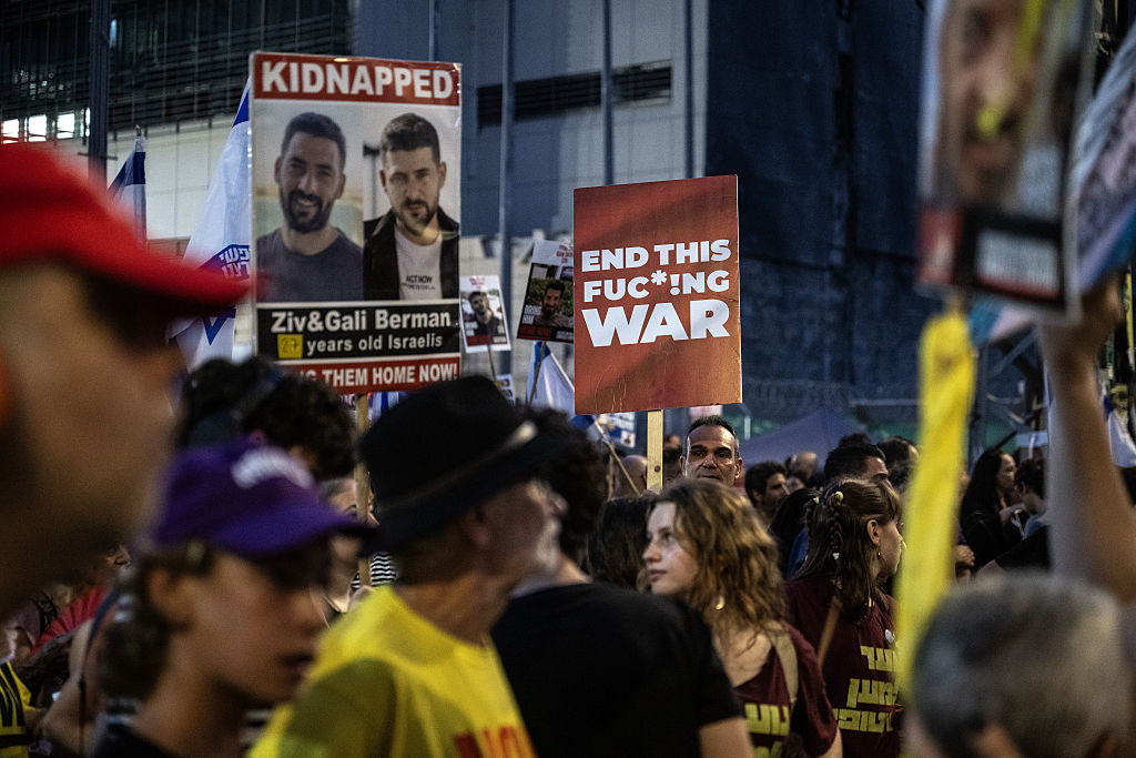 Israelis rally in Tel Aviv for Gaza ceasefire and return of hostages