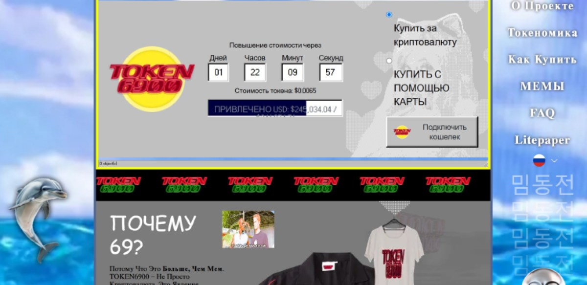 TOKEN6900 скриншот с сайта пресейла